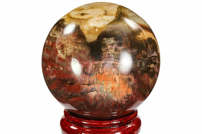 Colorful Petrified Wood Sphere - Madagascar #106991